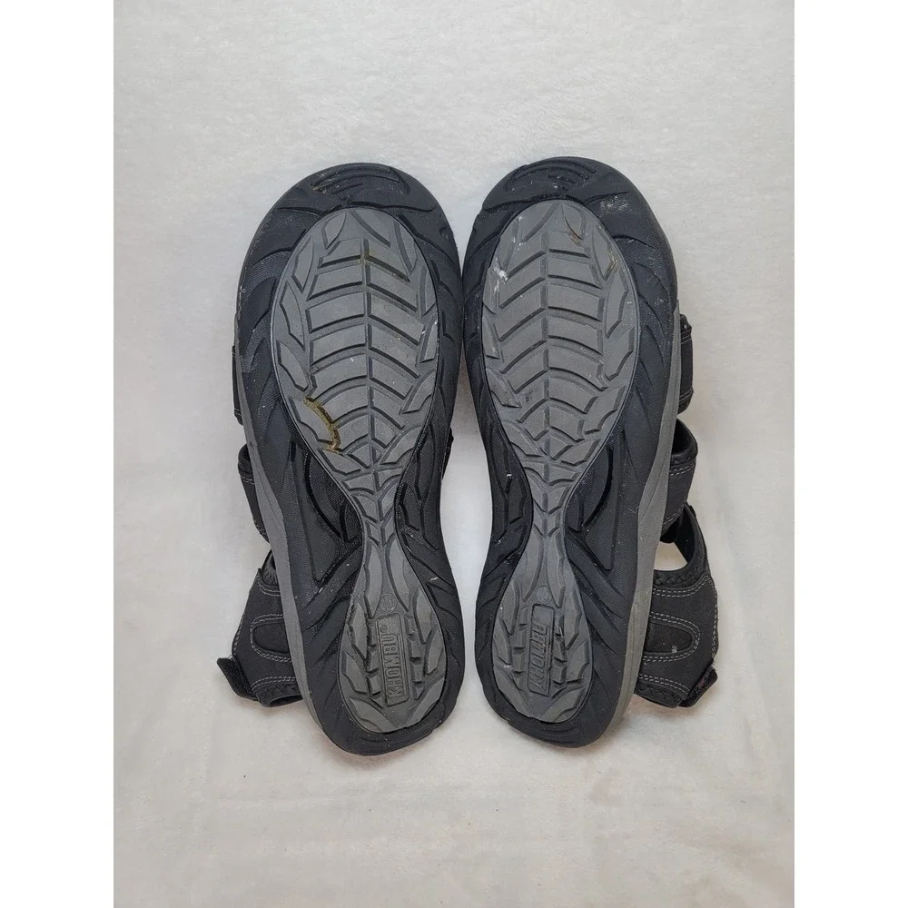 Khombu Fisherman Outdoor Hiking‎ Sandals Minimalist Camping Bungee Black Size 10